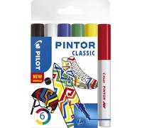 PILOT Marqueurs à pigments PINTOR fin Set de 6 "CLASSIC MIX
