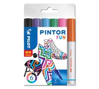 PILOT Marqueurs à pigments PINTOR fin Set de 6 "FUN MIX