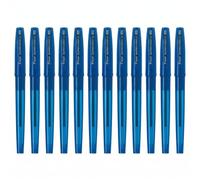 Pilot Medium Line Boîte de 12 stylos à bille Super Grip G Stick Bleu Pointe 1 mm