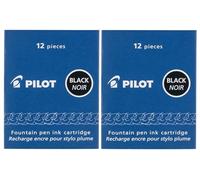 Pilot Namiki IC100 Lot de 2 cartouches d'encre pour stylo plume Noir 12 cartouches par paquet