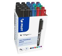 Pilot V-Sign Pen Stylo feutre à capuchon pointe moyenne 2 mm - Couleurs assorties - Lot de 16 + 4 OFFERTS