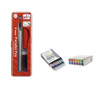 Pilot Parallel Pen Stylo de calligraphie 1,5 mm rechargeable et une boite de 12 cartouches assorties