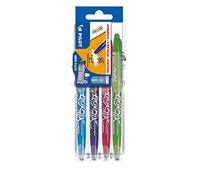 Pilot Pen Stylo roller FriXion Ball encre gel effaçable 0,7 mm - Étui rigide 4 couleurs