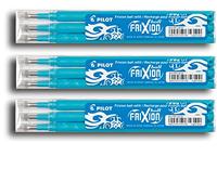 Pilot Pen BLS-FR7 Frixion Ball Mine de rechange pour stylo Différents coloris, bleu clair, 9er Set