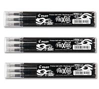 Pilot Pen BLS-FR7 Frixion Ball Mine de rechange pour stylo Différents coloris, noir, 9er Set