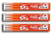 Pilot Pen BLS-FR7 Frixion Ball Mine de rechange pour stylo Différents coloris, orange, 9er Set