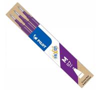 Recharge pour stylo effaçable Pilot FriXion Ball pointe moyenne 0,7 mm - Pochette de 3 - violet