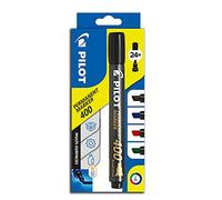 Pilot Marqueur Permanent 400, Pointe Biseauté, Étui De 4