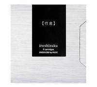 Pilot Iroshizuku IRF-6S-TAK Lot de 3 cartouches d'encre pour stylos plume Takesumi Bamboo Charcoal