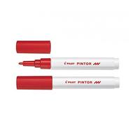 Pilot Pen - Marqueurs peinture Pintor - Lot de 6, pointe fine 2,9 mm - Rouge
