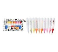 PILOT - Pintor - Ma palette de couleurs - Lot de 10 marqueurs déco - Pointe moyenne - Couleurs chaudes Couleurs chaudes G