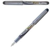 Stylo Plume Jetable - PILOT - V-Pen SILVER - Plume Moyenne - Noir - Régulateur d'encre