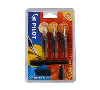 Stylo Plume de Calligraphie - PILOT - Plumix - Kit de 3 Corps - Noir - Plume Acier Biseautée