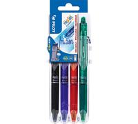 PILOT Roller à encre FRIXION BALL CLICKER 07 Set2Go étui de 4 pièces noir rouge bleu vert