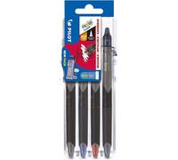 PILOT Roller à encre FRIXION POINT CLICKER Set2Go étui de 4 pièces