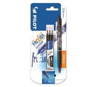 Pilot - Blister FriXion Ball Clicker 0.7 - Roller effaçable - Noir + 1 set de 3 recharges - Pointe moyenne