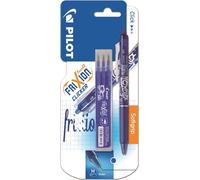Pilot - rouleau de gel Frixion Ball Clicker, blister de 4 (1 rouleau de gel + 3 recharges), bleu