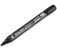 Pilot SCA-100-B Lot de 12 marqueurs permanents pointe conique Noir