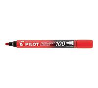 Pilot SCA-100-R Lot de 12 marqueurs permanents à pointe conique Rouge