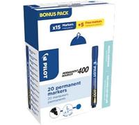 PILOT SCA-400-L-P20 15 + 5 : PILOT 400 Permanentmarker blau 1,0 - 4,0 mm, 15 St. + 5 5 St.