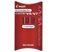 Pilot V5/v7 Cartouche - 1 Pack de Rouge pochette (contenant 3 recharges)