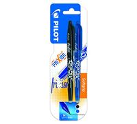 Pilot Spain Frixion Ball Stylo roller effaçable, Lot de 2, couleur BLEU et Noir
