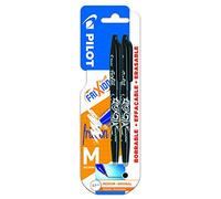 Pilot Spain Frixion Ball Stylo roller effaçable, Lot de 2, couleur Noir