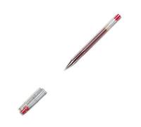 PILOT Stylo à bille pointe hi-tech extra-fine encre gel rouge corps plastique avec capuchon G-TEC-C4