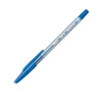 PILOT Stylo à bille rechargeable pointe moyenne encre Bleue corps plastique cristal avec capuchon BP-SM