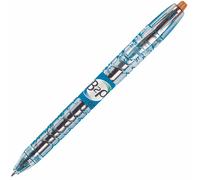 Pilot Stylo gel rétractable Begreen B2P — pointe 0,7 mm, zone de préhension, corps bleu, encre rouge