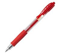 Pilot G2 Stylo roller encre gel rétractable pointe fine 0,5 mm rouge