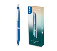 PILOT - Stylo bille premium Acro 1000 Bleu Ciel en coffret cadeau - Encre ultra Douce pour une fluidité d’Écriture inégalée - Stylo bille Rechargeable et Rétractable - Encre noire - Pointe Moyenne