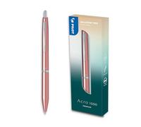 PILOT - Stylo bille premium Acro 1000 Rose Doré en coffret cadeau - Encre ultra Douce pour une fluidité d’Écriture inégalée - Stylo bille Rechargeable et Rétractable - Encre noire - Pointe Moyenne