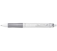 Pilot Stylo Bille Rétractable Grip Acroball Pure White 1.0 Trait 0,4 Mm Noir