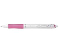 Pilot Stylo Bille Rétractable Grip Acroball Pure White 1.0 Trait 0,4 Mm Rose
