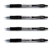 Pilot Stylo encre gel G2-05 - Lot de 4 - Noir Largeur de trait 0,3 mm