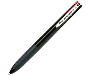 PILOT Stylo et Roller marque modèle Stylo à bille rétractable Super Grip G4-4 Couleurs - Pointe 1,0 mm - Trait 0,27 mm - Corps noir