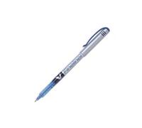 Pilot Stylo Feutre Pointe Fine Baguée Métal Encre Liquide Bleue Corps Plastique V-Fineliner