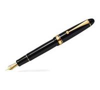 PILOT stylo plume Custom 742 en résine noire avec plume moyenne en or 14K n°10, instrument d’écriture d’exception en coffret cadeau Noir