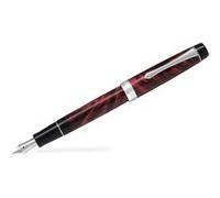 PILOT Stylo plume Custom Heritage SE rouge avec plume fine, corps en polyuréthane effet marbre unique, écriture précise et élégante, coffret cadeau Red SE