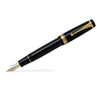 PILOT stylo plume Custom Urushi luxe corps ébonite laqué noir plume or 18 carats taille large en coffret prestigieux Noir