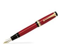 PILOT stylo plume Custom Urushi rouge corps ébonite laqué Urushi plume or 18 carats taille moyenne n°30 en coffret Rouge