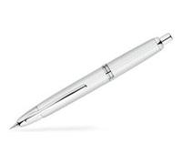 PILOT Stylo plume rétractable Capless Rhodié graphite blanc plume moyenne or 18 carats coffret cadeau exclusif Graphite blanc