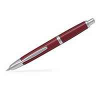 PILOT Stylo plume rétractable Capless Rhodié Graphite Rouge plume or 18 carats écriture large finition rhodiée premium Graphite Rouge