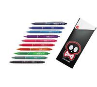 Pilot Stylo roller Frixion Ball Clicker 07 effaçable (10 couleurs + boîte)