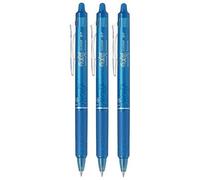 Pilot Stylo Stylos Frixion Clicker effaçable Fine Stylo roller rétractable Bleu Clair Pointe 0,7 mm pointe 0.35 mm (Lot de 3)
