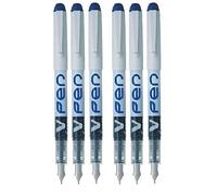 Pilot Stylo V Bleu Stylo plume jetables Taille M Line svpn-4 W d'encre liquide (Lot de 6)