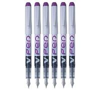 Pilot Stylo Violet/Violet V Stylo plume jetable Taille M Line svpn-4 W d'encre liquide (Lot de 6)