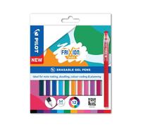 Pilot Stylos Gel FriXion Ball à Recharge Effaçable 0,7 mm Pointe Moyenne 12