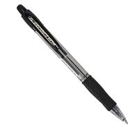 Pilot – Stylo bille rétractable Super Grip – rechargeable, grip gomme, pointe M 1 mm, noir
